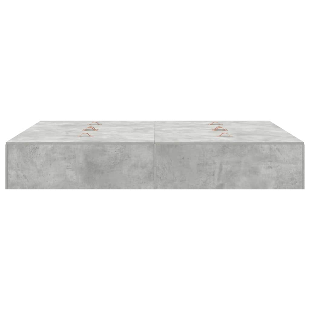 Struttura letto con contenitore Grigio cemento 140 x 190 cm | homemem39