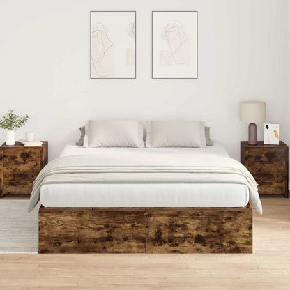 Struttura letto con contenitore Rovere fumé 140 x 190 cm | homemem39