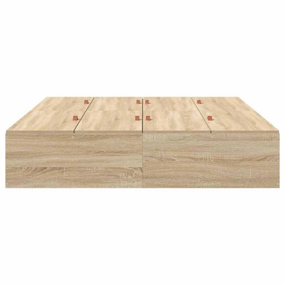 Struttura letto con contenitore Rovere Sonoma 135 x 190 cm