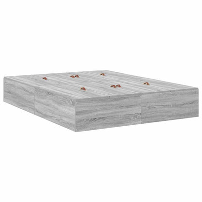 Struttura letto con contenitore Grigio Sonoma 135 x 190 cm | homemem39