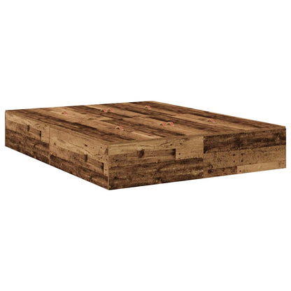 Struttura letto con contenitore Legno vecchio 135 x 190 cm