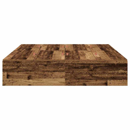 Struttura letto con contenitore Legno vecchio 135 x 190 cm