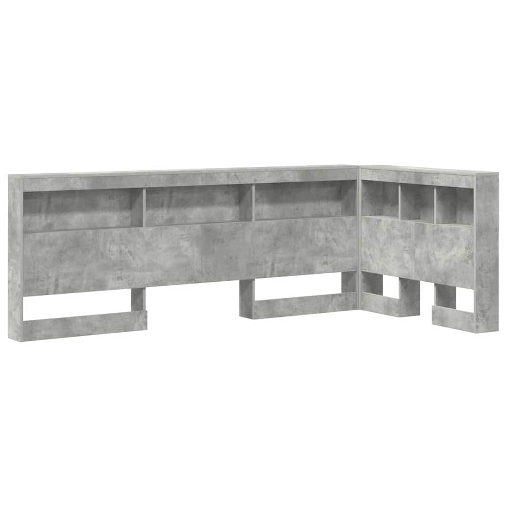 Testata contenitore Grigio cemento 80 cm Legno multistrato