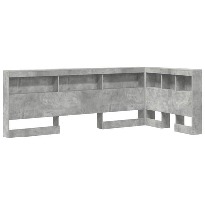 Testata contenitore Grigio cemento 80 cm Legno multistrato