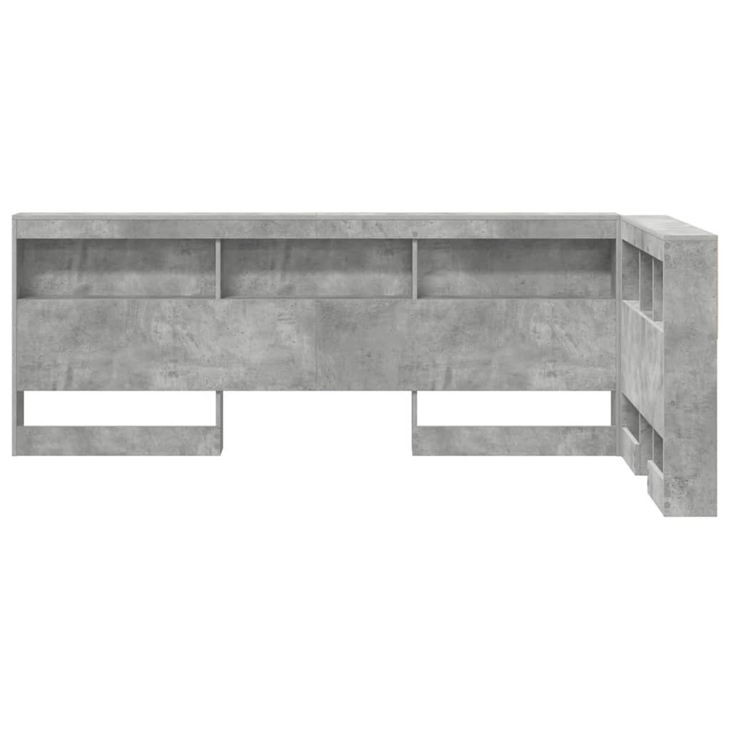 Testata contenitore Grigio cemento 80 cm Legno multistrato