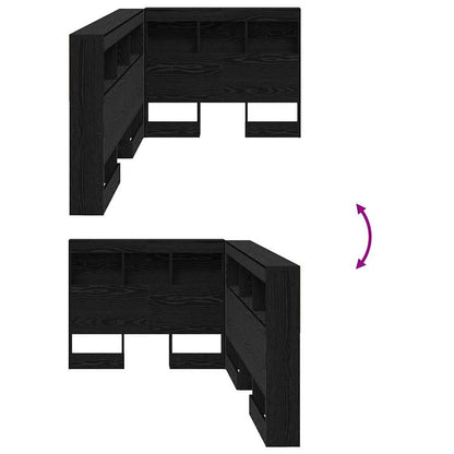 Testata contenitore Rovere Nero 90 cm Legno multistrato