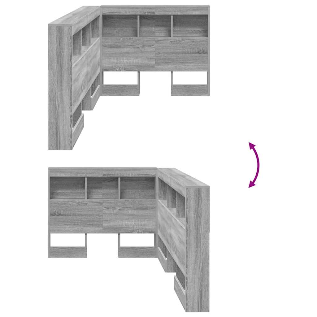 Testata contenitore Grigio Sonoma 90 cm Legno multistrato