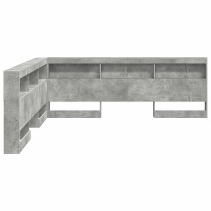 Testata contenitore Grigio cemento 200 cm Legno multistrato
