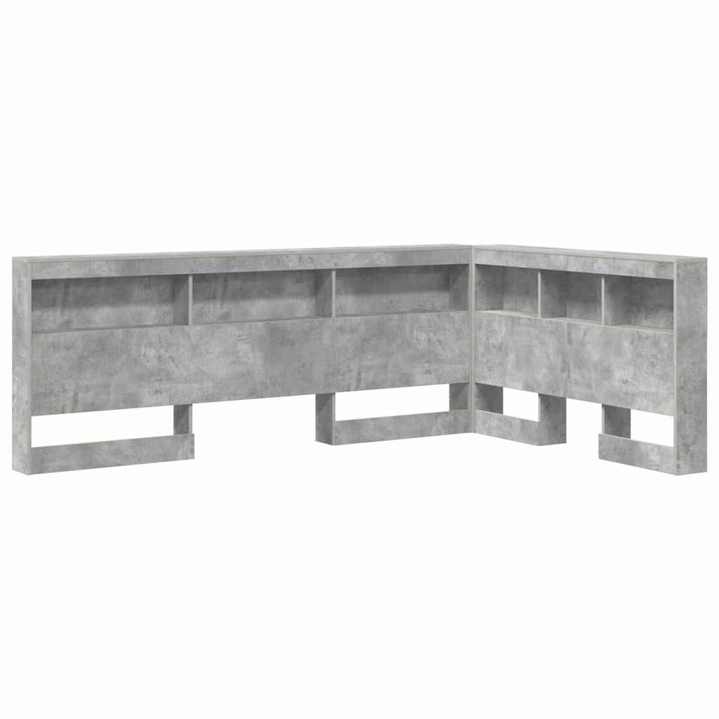 Testata contenitore Grigio cemento 120 cm Legno multistrato