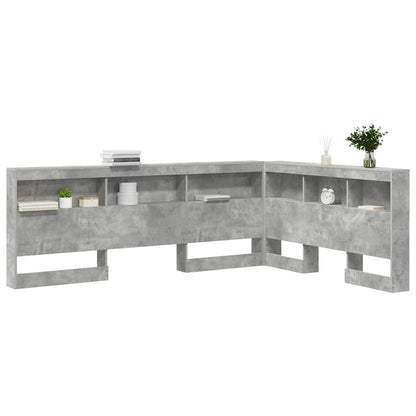 Testata contenitore Grigio cemento 150 cm Legno multistrato