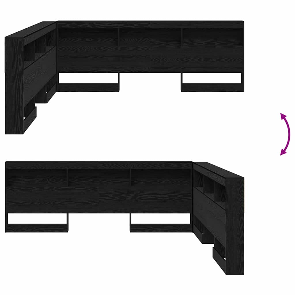 Testata contenitore Rovere Nero 180 cm Legno multistrato