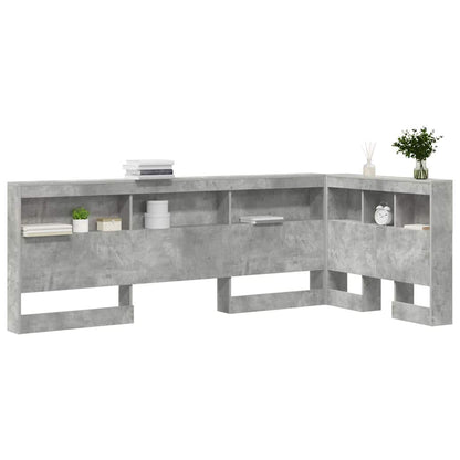 Testata contenitore Grigio cemento 90 cm Legno multistrato