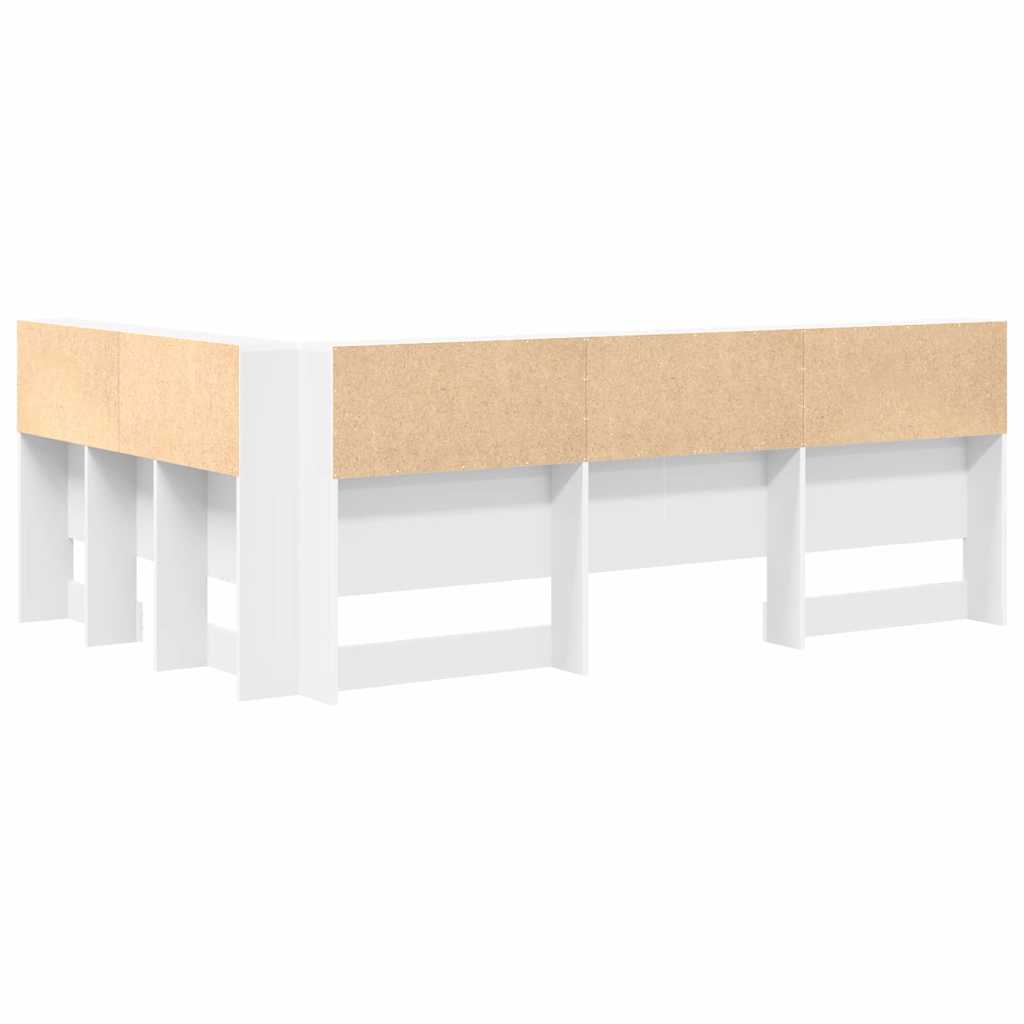 Testata contenitore Bianco 120 cm Legno multistrato