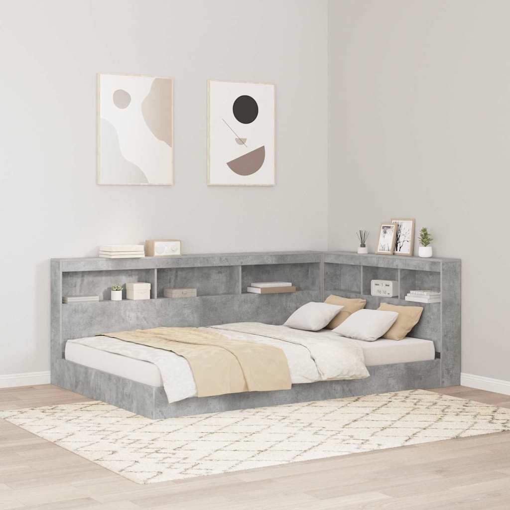 Testata contenitore Grigio cemento 120 cm Legno multistrato
