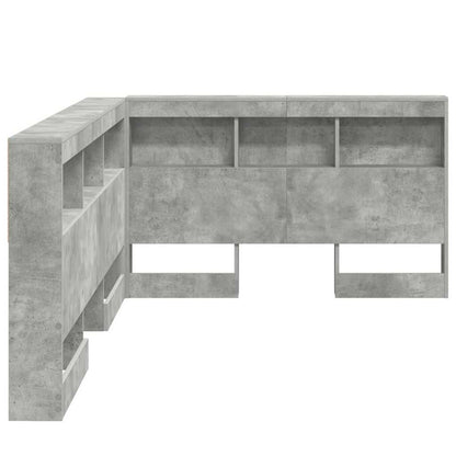 Testata contenitore Grigio cemento 120 cm Legno multistrato