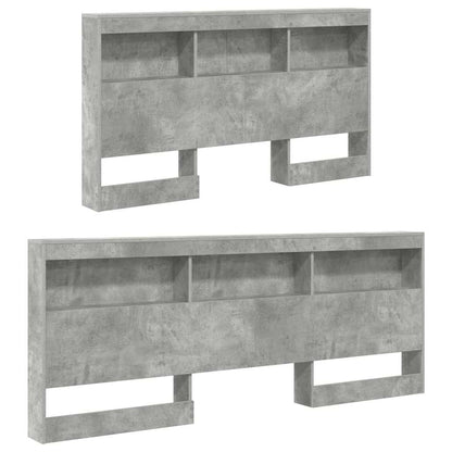 Testata contenitore Grigio cemento 140 cm Legno multistrato