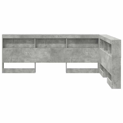 Testata contenitore Grigio cemento 140 cm Legno multistrato