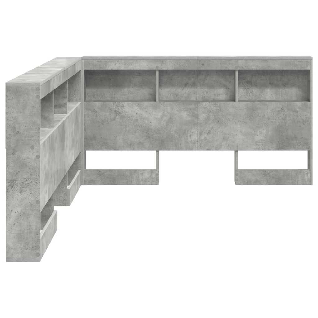 Testata contenitore Grigio cemento 140 cm Legno multistrato
