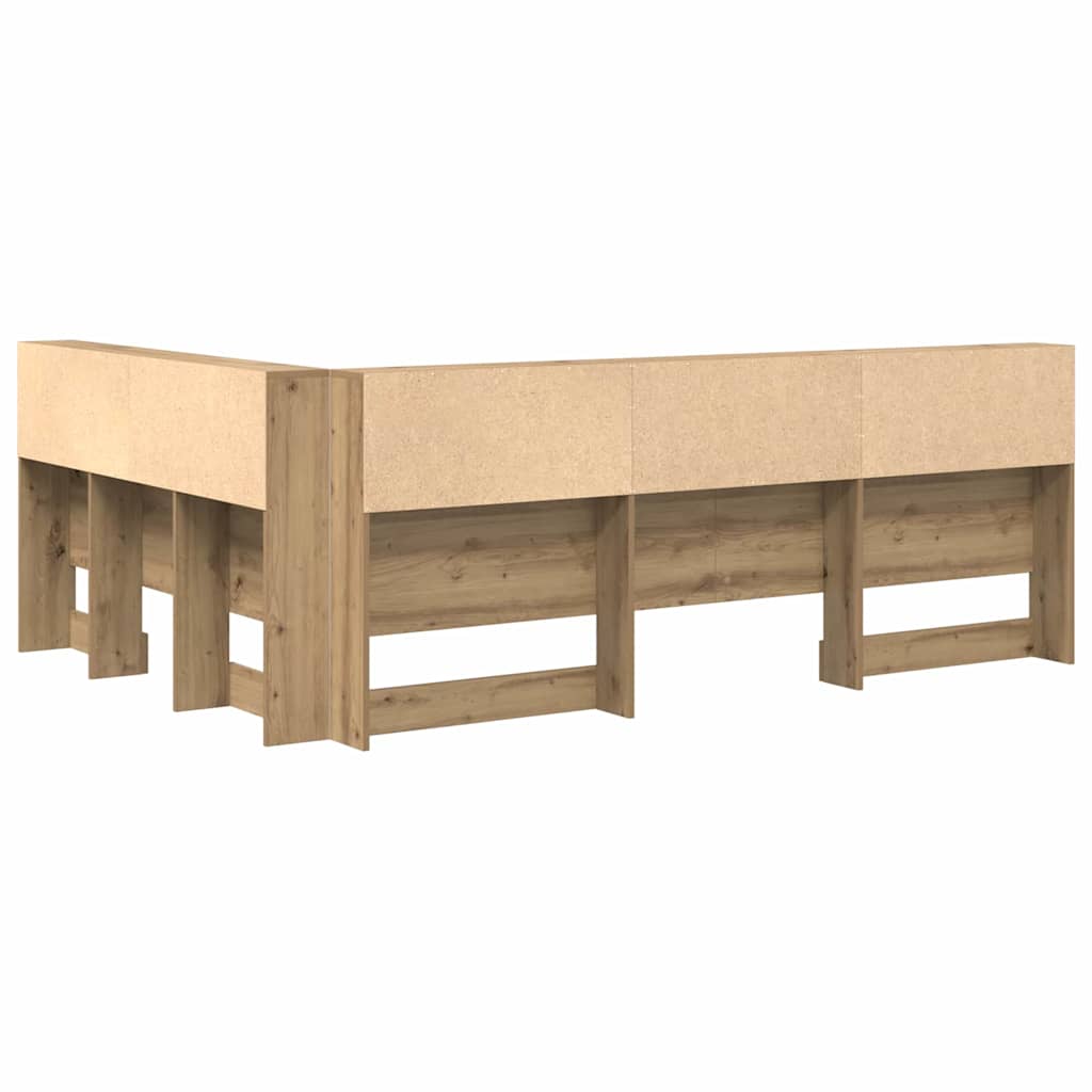 Testata contenitore Rovere artigianale 140 cm Legno multistrato | homemem39