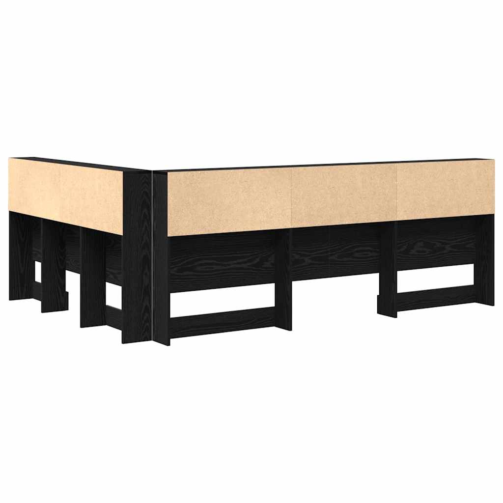 Testata contenitore Rovere Nero 135 cm Legno multistrato
