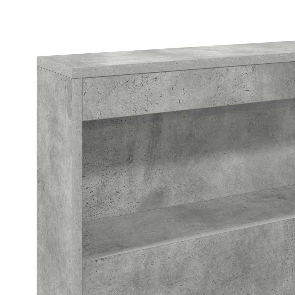 Testata contenitore Grigio cemento 135 cm Legno multistrato