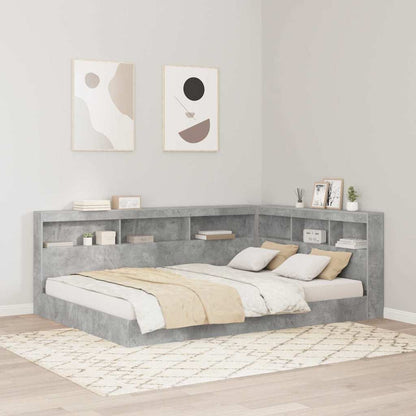 Testata contenitore Grigio cemento 135 cm Legno multistrato