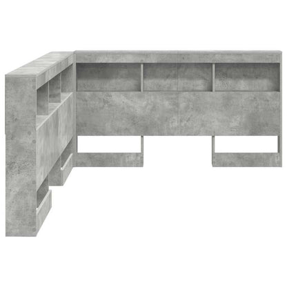 Testata contenitore Grigio cemento 135 cm Legno multistrato