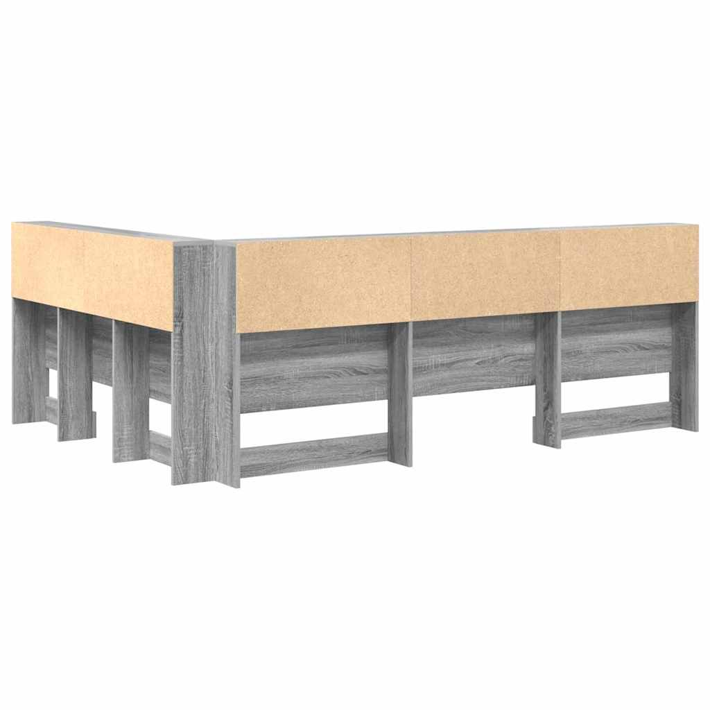 Testata contenitore Grigio Sonoma 135 cm Legno multistrato