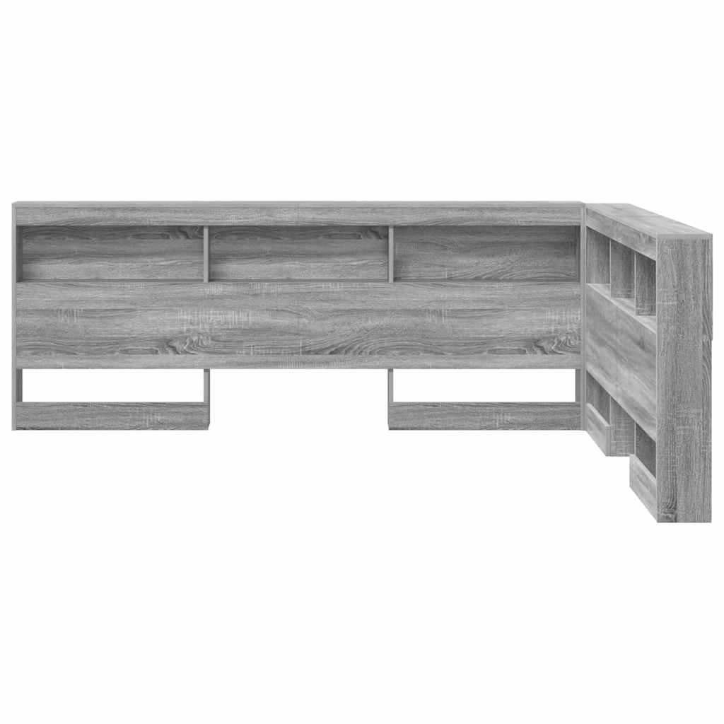 Testata contenitore Grigio Sonoma 135 cm Legno multistrato