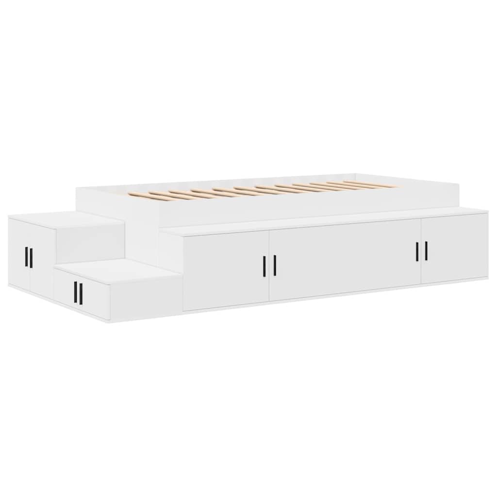 Struttura letto con contenitore Bianco 244 x 127 x 53.5 cm - homemem39