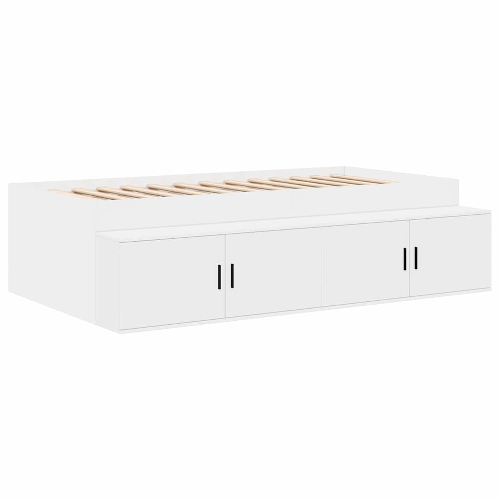 Struttura letto con contenitore Bianco 244 x 127 x 53.5 cm - homemem39