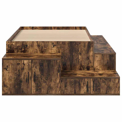 Struttura letto con contenitore Rovere fumé 244 x 127 x 53.5 cm - homemem39