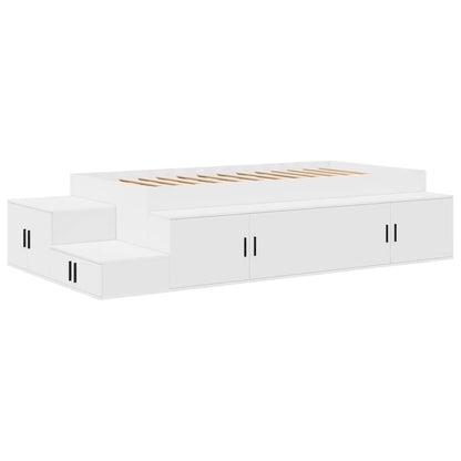 Struttura letto con contenitore Bianco 244 x 118 x 53.5 cm - homemem39