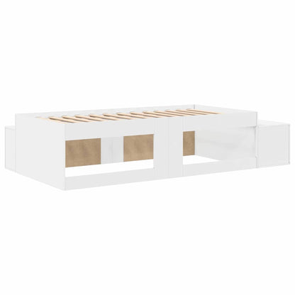 Struttura letto con contenitore Bianco 244 x 118 x 53.5 cm - homemem39