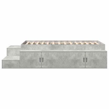 Struttura letto con contenitore con cassetto Grigio cemento - homemem39