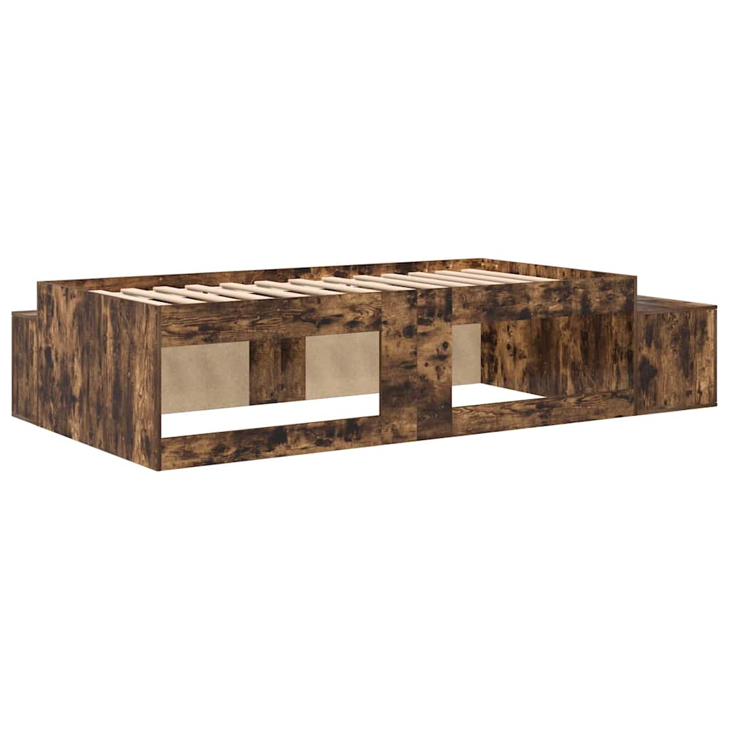 Struttura letto con contenitore Rovere fumé 234 x 118 x 53.5 cm - homemem39