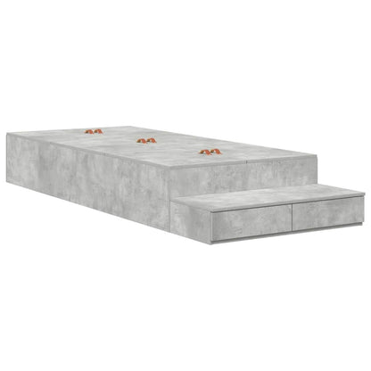 Struttura letto con contenitore Grigio cemento 80 cm | homemem39
