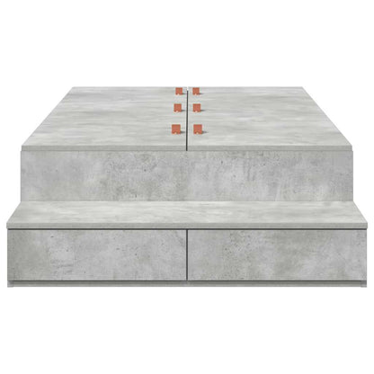 Struttura letto con contenitore Grigio cemento 80 cm | homemem39