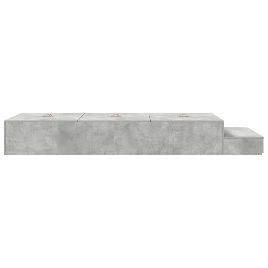 Struttura letto con contenitore Grigio cemento 80 cm | homemem39