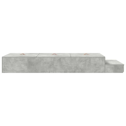 Struttura letto con contenitore Grigio cemento 80 cm | homemem39