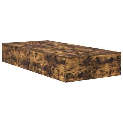 Struttura letto con contenitore con cassetto Rovere fumé - homemem39