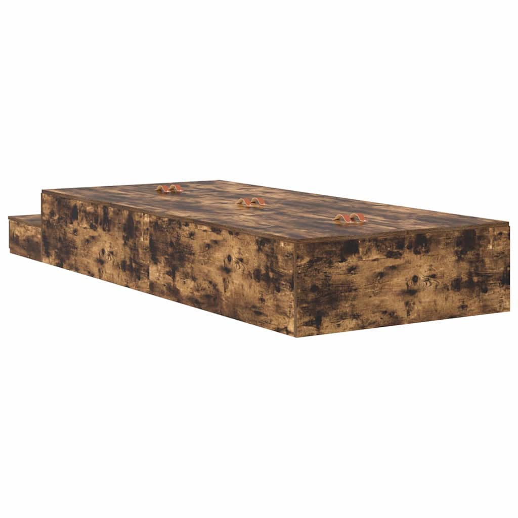 Struttura letto con contenitore con cassetto Rovere fumé 80 cm | homemem39