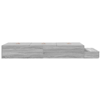Struttura letto con contenitore Grigio Sonoma 80 cm | homemem39