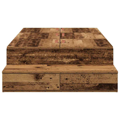Struttura letto con contenitore Legno vecchio 80 cm | homemem39