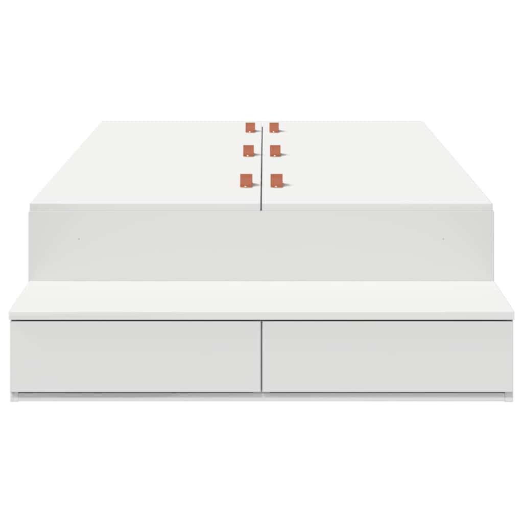 Struttura letto con contenitore Bianco 90 cm Legno multistrato