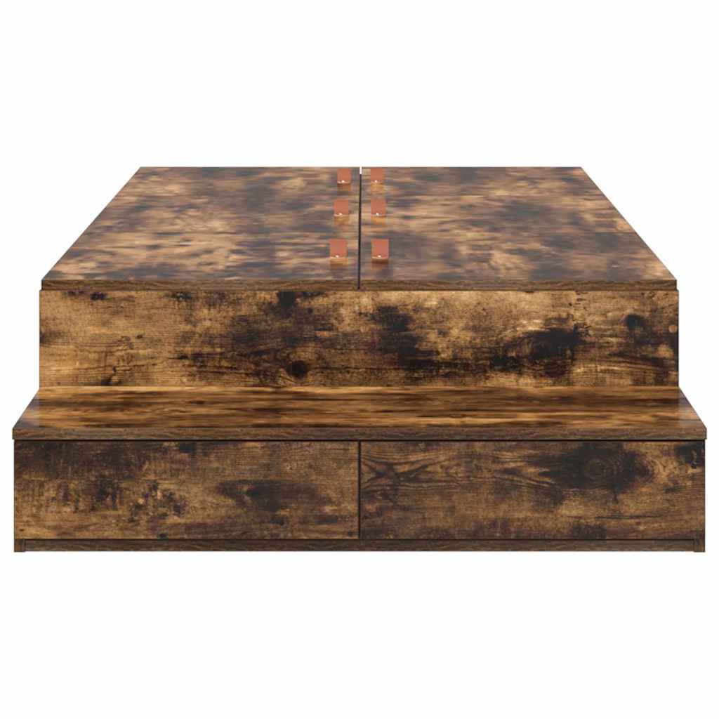 Struttura letto con contenitore con cassetto Rovere fumé 90 cm