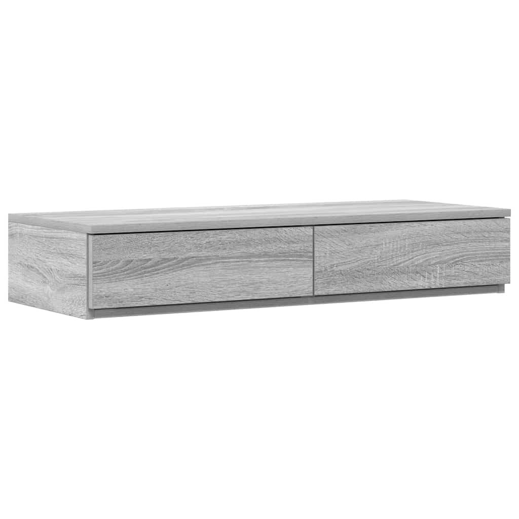 Struttura letto con contenitore Grigio Sonoma 90 cm | homemem39