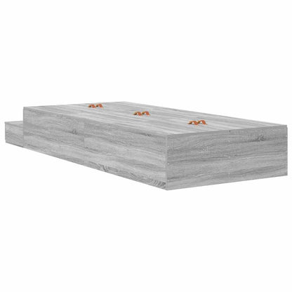 Struttura letto con contenitore Grigio Sonoma 90 cm | homemem39