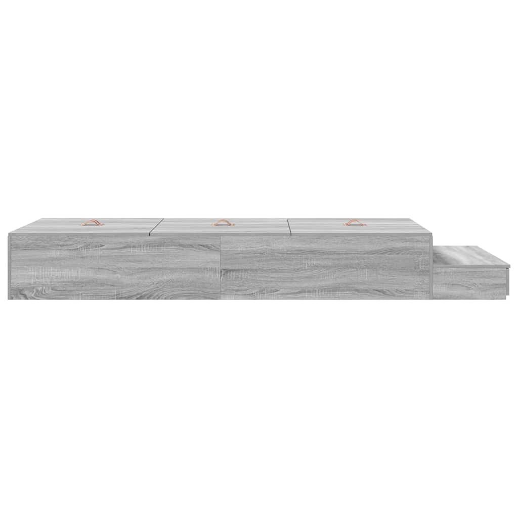 Struttura letto con contenitore Grigio Sonoma 90 cm | homemem39