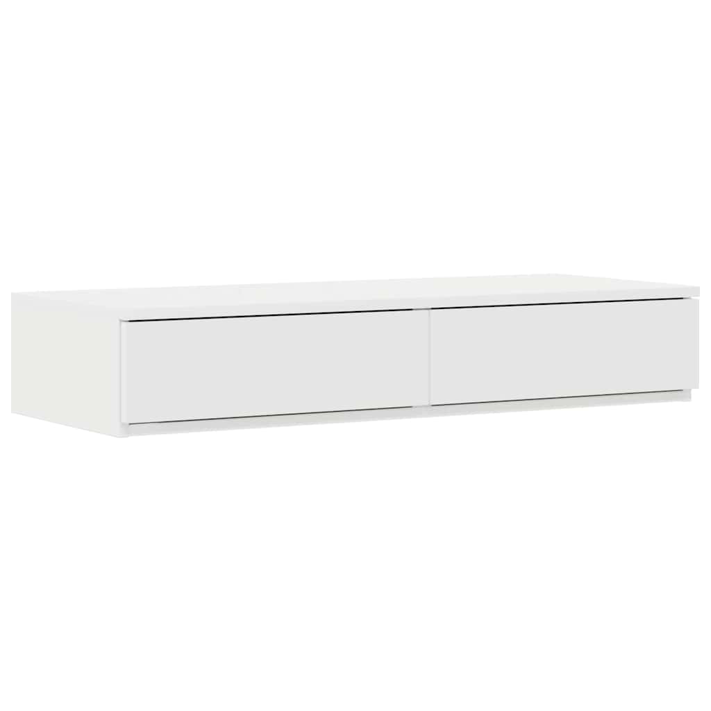 Struttura letto con contenitore Bianco 100 cm Legno multistrato